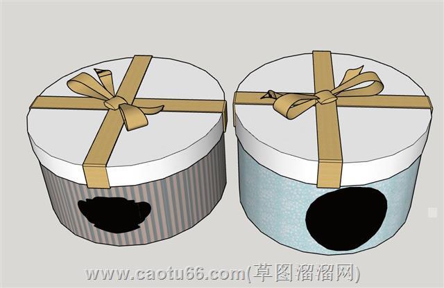 蛋糕盒生日蛋糕su模型