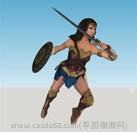 神奇女侠人物su模型