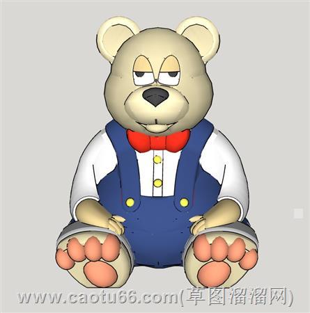 玩具熊布娃娃su模型