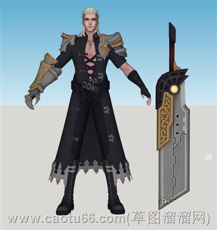 诛仙游戏人物su模型