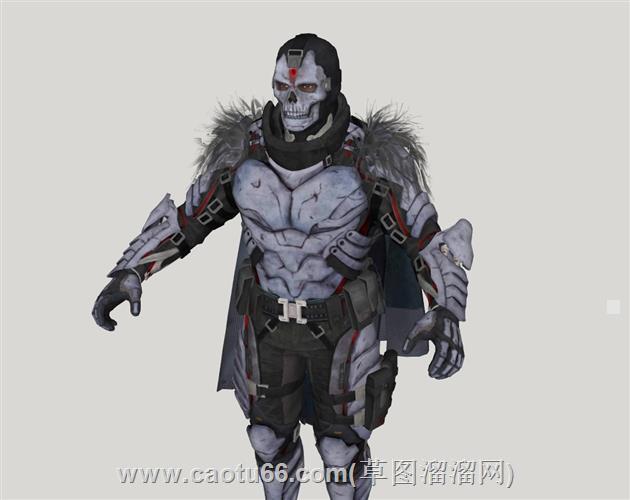 骷髅鬼王游戏人物su模型