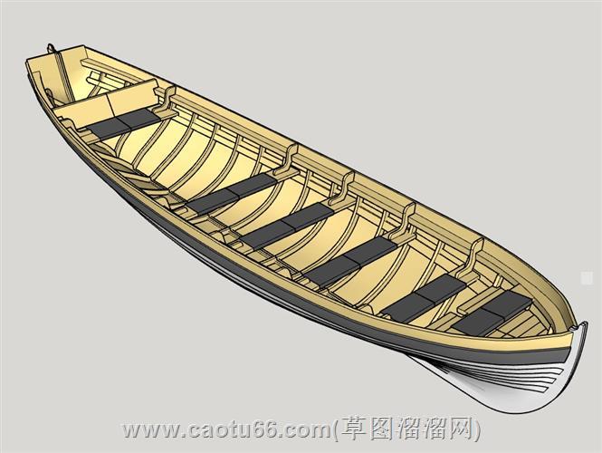 小舟小船su模型