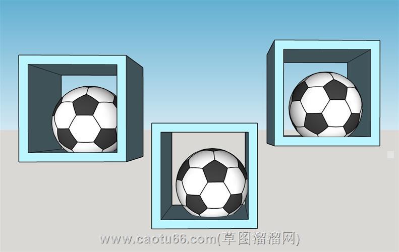 足球摆件su模型