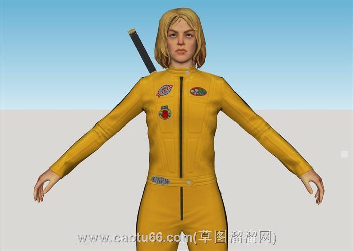 乌玛·瑟曼人物的su模型