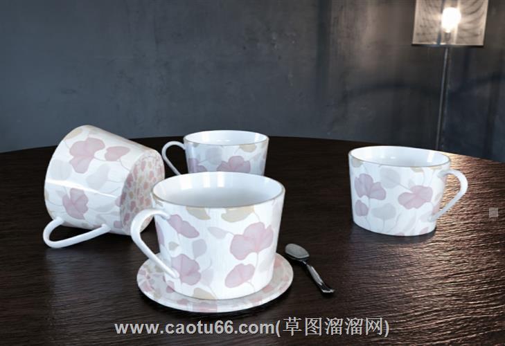 咖啡杯茶杯su模型