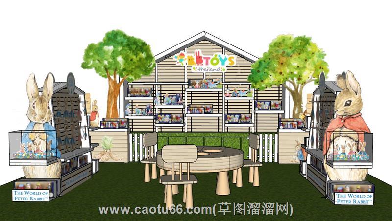 儿童玩具桌su模型