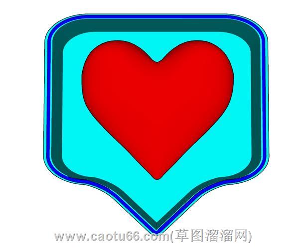爱心装饰su模型