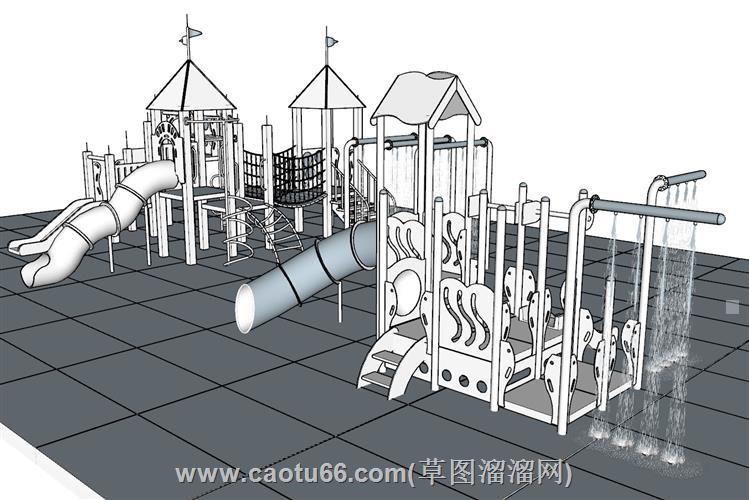 儿童游乐设施的su模型
