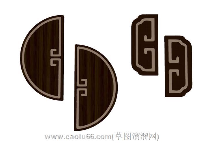 中式门把手su模型