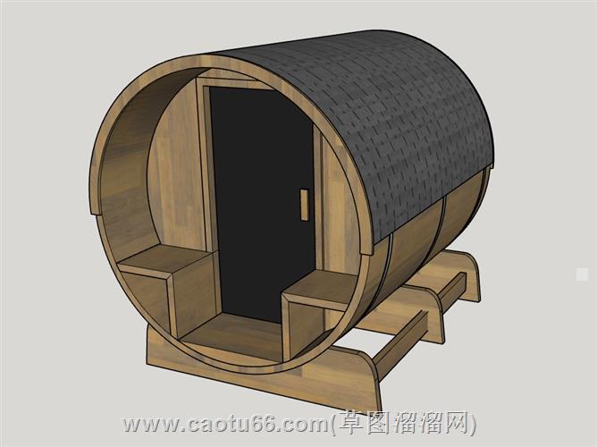 酒桶屋木桶屋su模型