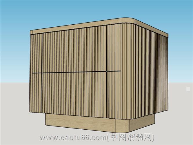 木柜边柜su模型