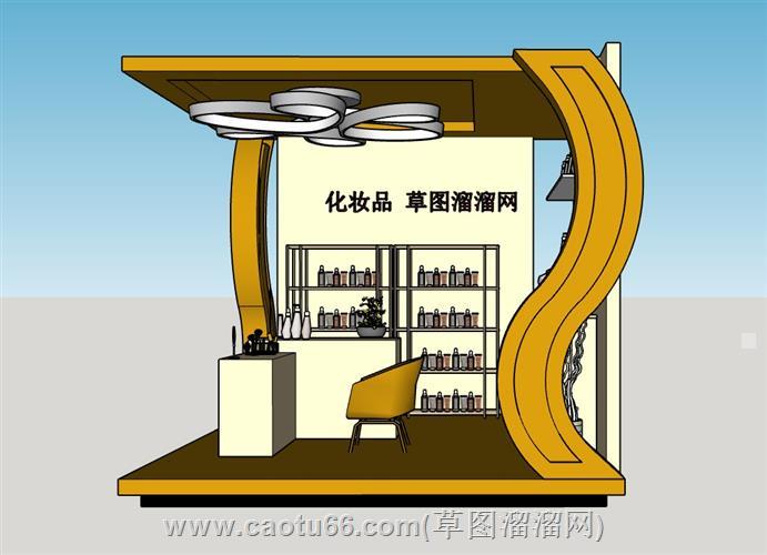 化妆品展厅su模型
