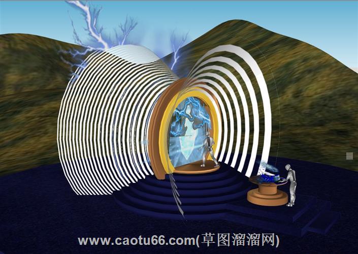 穿越时空虫洞su模型