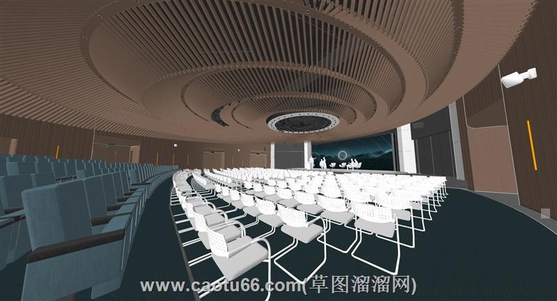 报告厅会议厅礼堂su模型