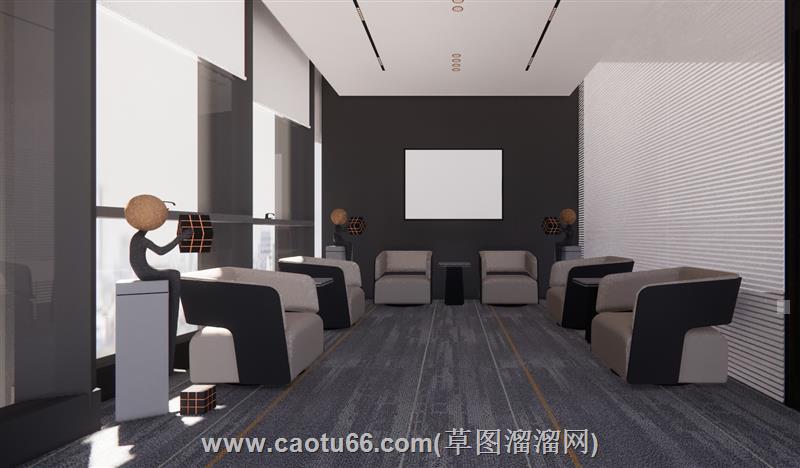 贵宾室接待室会客厅su模型