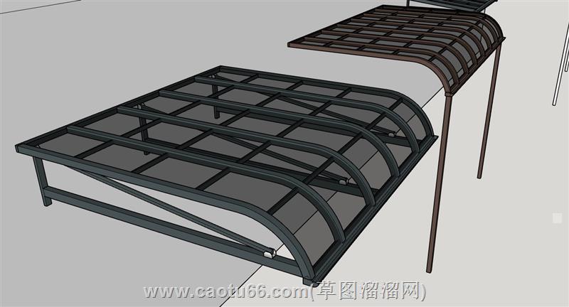 采光棚挡雨棚遮阳棚su模型