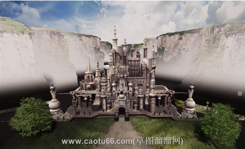 城堡建筑su模型