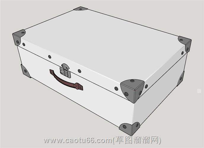 收纳箱行李箱su模型