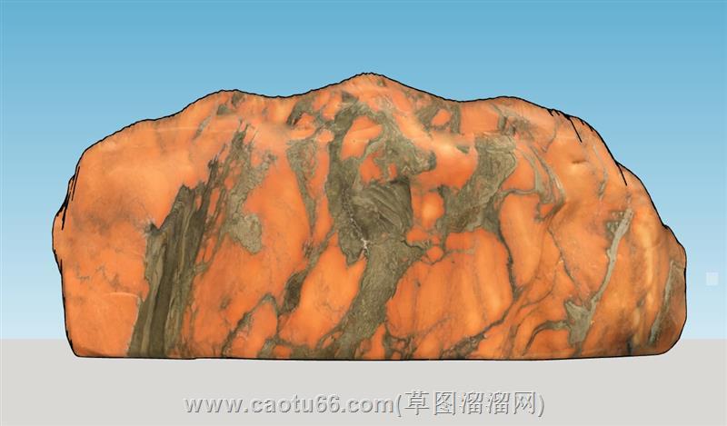 风景石天然石自然石su模型