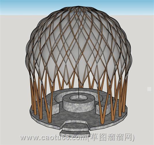 阳光亭子su模型