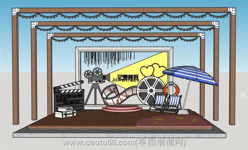 拍戏打卡美陈su模型
