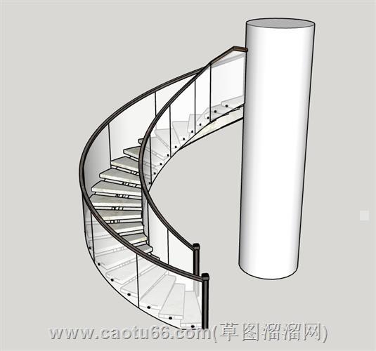 旋转梯旋转楼梯su模型