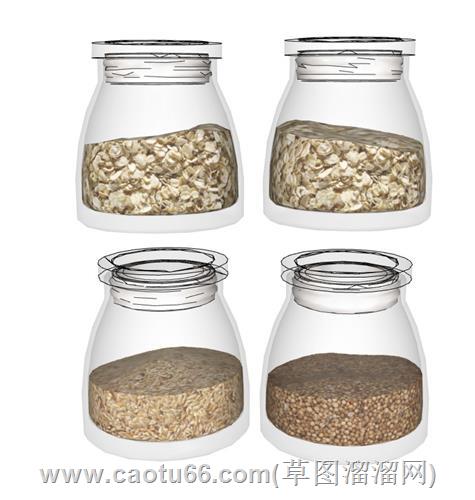 储物罐调料瓶收纳瓶su模型