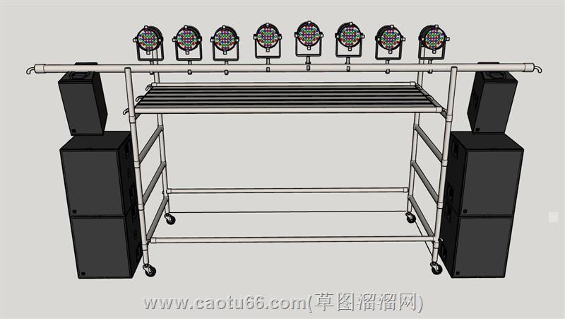 航架桁架舞台架su模型