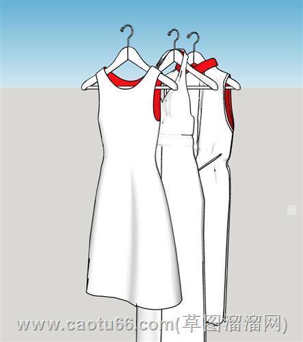 女装衣服裙子su模型