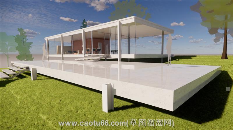 弗兰斯沃斯住宅SU模型