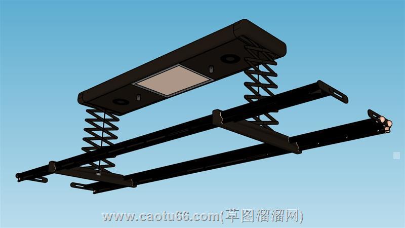 自动升降晾衣架su模型
