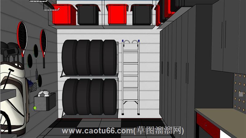 杂物间存放室储物间su模型
