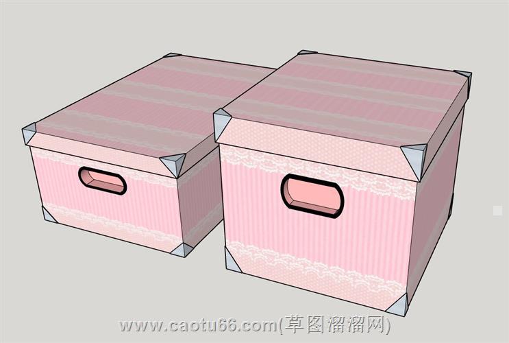 收纳盒子箱子su模型