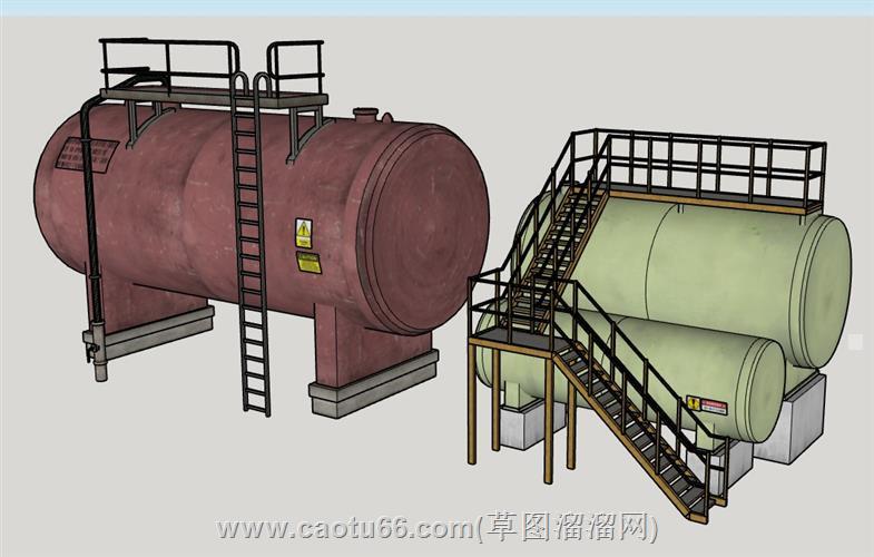 燃料储罐储蓄罐气罐su模型