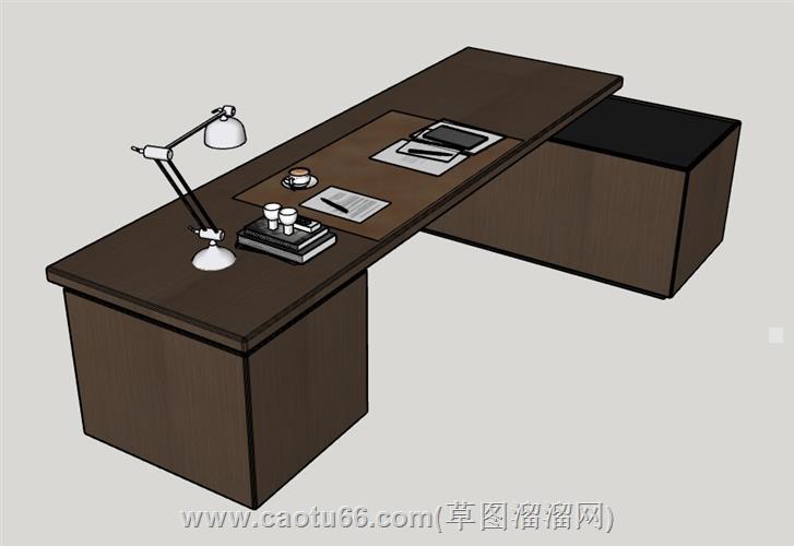 办公桌大班台SU模型