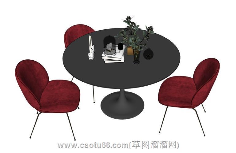 圆桌椅草图模型