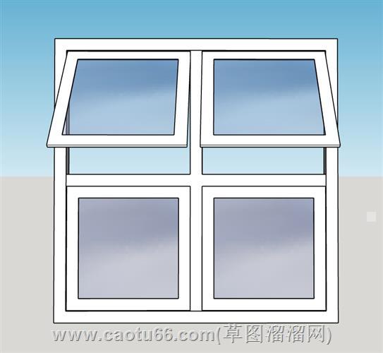 窗户窗口悬窗su模型