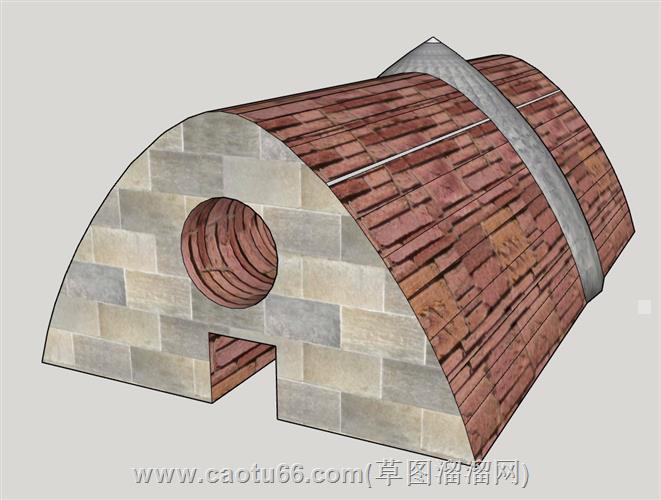 半地穴住宅su模型