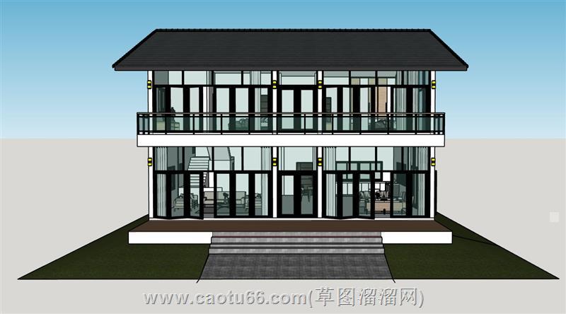 鹰桥别墅su模型