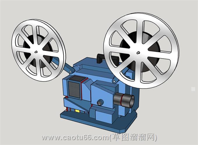 老物件电影放映机su模型