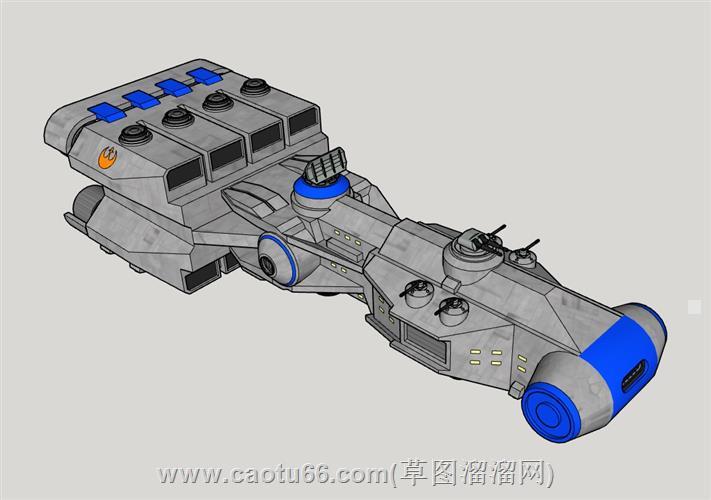 星际飞船太空船su模型