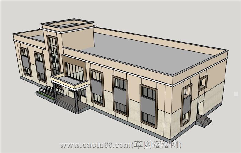 乡镇办公楼建筑su模型