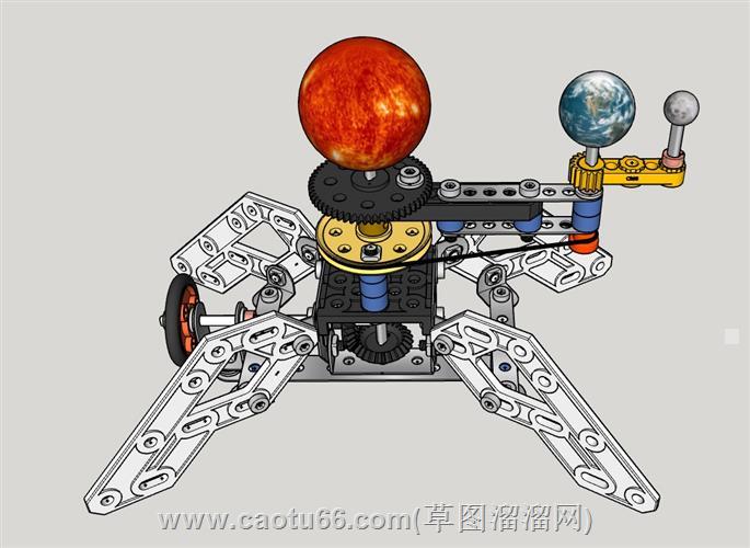 太阳系仪摆件-太阳-地球-月亮