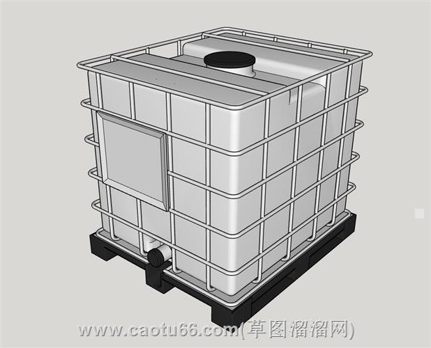 吨桶塑料化工桶蓄水桶su模型