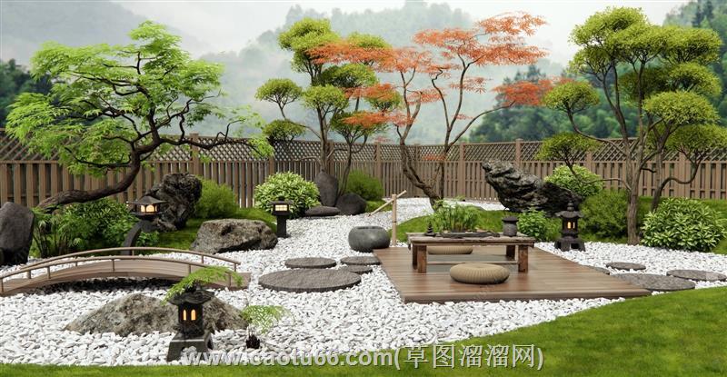 必看！日式枯山水庭院景观模型，打造禅意空间