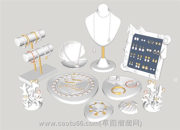 首饰架展示架su模型