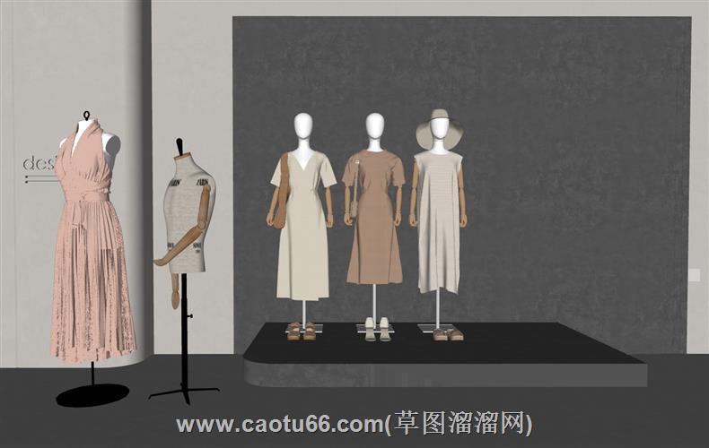 服装假人模特su模型