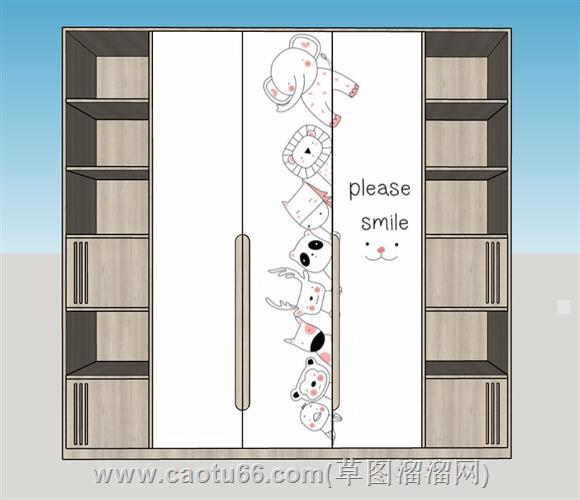 木柜衣柜儿童柜模型