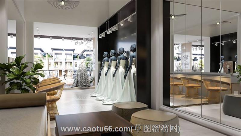 婚纱服装店礼服店模型