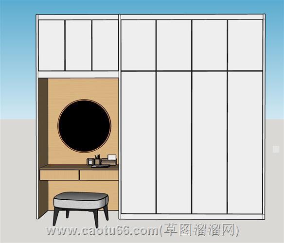 梳妆台衣柜模型